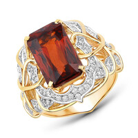 Gouden ring met een Mozambique granaat (SUHANA)