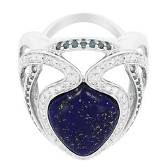 Zilveren ring met een lapis lazuli