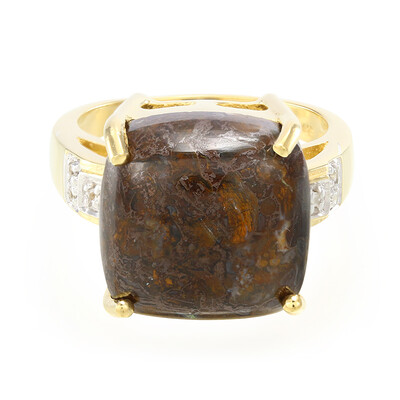 Zilveren ring met een dinosaurus kwarts