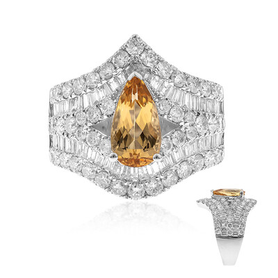 Gouden ring met een AAA keizerlijke-topaas (AMAYANI)