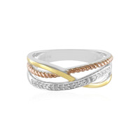 Zilveren ring met I3 (J) Diamanten