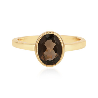 Zilveren ring met een rookkwarts