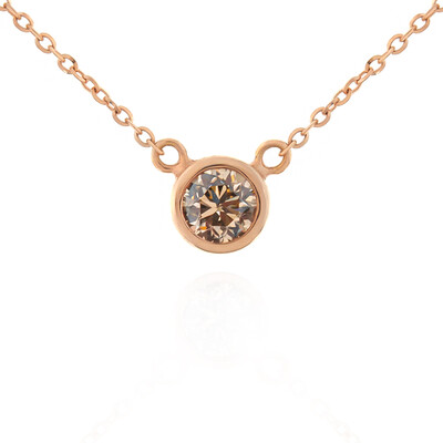 Gouden halsketting met een VS1 Argyle-Rose de France-Diamant (Annette)