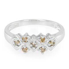 Zilveren herenring met Fancy diamanten