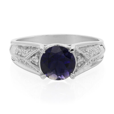 Zilveren ring met een Ceylon ioliet
