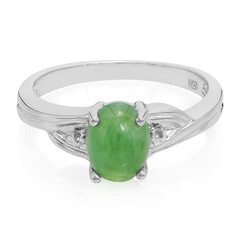 Zilveren ring met een keizerlijk chrysopraas