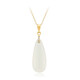 Zilveren halsketting met een Witte Chalcedoon