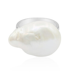 Zilveren ring met een zoetwater kweekparel (TPC)
