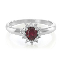 Zilveren ring met een Braziliaanse rhodoliet