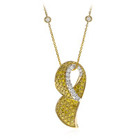 Gouden halsketting met gele S12 diamanten (CIRARI)