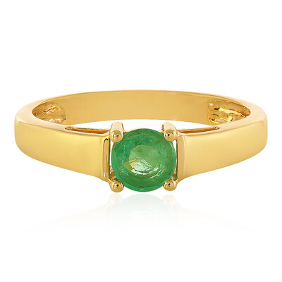 Gouden ring met een Colombiaanse smaragd