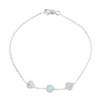 Zilveren armband met hemel-blauwe topaasstenen