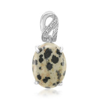 Zilveren hanger met een Dalmatiër Jaspis