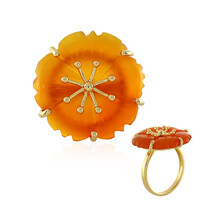 Zilveren ring met een carneool