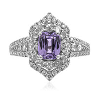 Gouden ring met een Paarse Burmese Spinel (CIRARI)