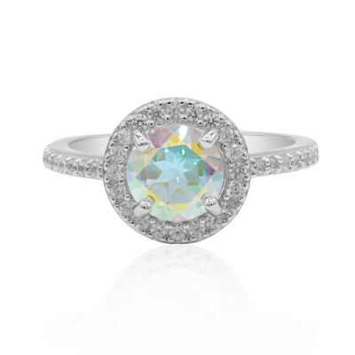 Zilveren ring met een maanlicht-topaas