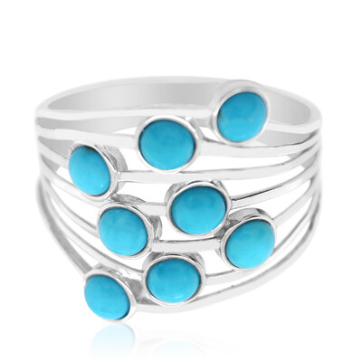 Zilveren ring met Sleeping Beauty Turkooisen (Anne Bever)