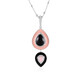 Zilveren halsketting met een zwarte onyx (Dallas Prince Designs)