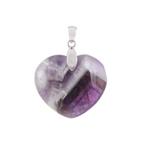 Zilveren hanger met een amethist