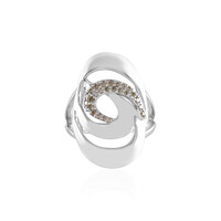 Zilveren ring met I3 Champagne Diamanten (de Melo)