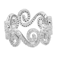 Zilveren ring met zirkonen
