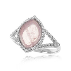 Zilveren ring met een rozen kwarts