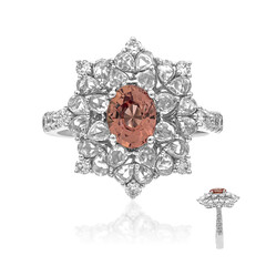 Gouden ring met een Padparadscha saffier (CIRARI)