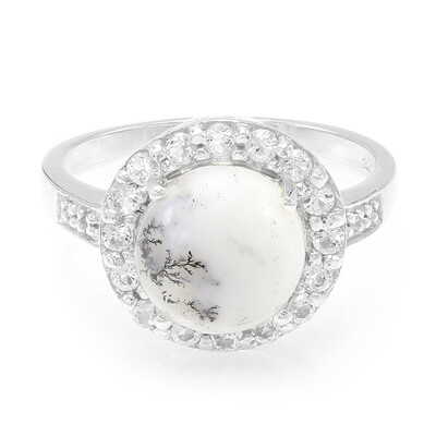 Zilveren ring met een dendrieten agaat