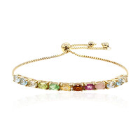 Zilveren armband met hemel-blauwe topaasstenen