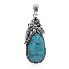 Zilveren hanger met een Blauwe Kingman Mohave Turkoois (Art of Nature)