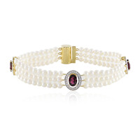 Zilveren armband met framboos rhodolieten