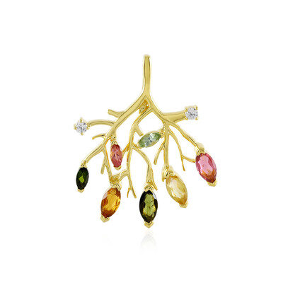 Zilveren hanger met toermalijnen (MONOSONO COLLECTION)