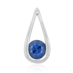Platinaen hanger met een Ceylon saffier