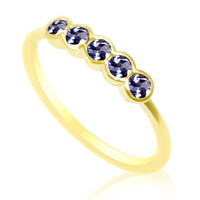 Gouden ring met tanzanieten