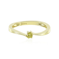 Gouden ring met een I4 Gele Diamant