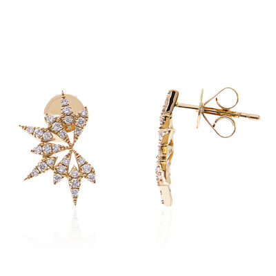 Gouden oorbellen met Loepzuivere (F) Diamanten (LUCENT DIAMONDS)