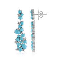 Zilveren oorbellen met Sleeping Beauty Turkooisen (Dallas Prince Designs)
