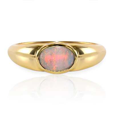 Gouden ring met een Lightning Ridge Zwarte Kristal opaal (Mark Tremonti)