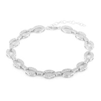 Zilveren armband met zirkonen