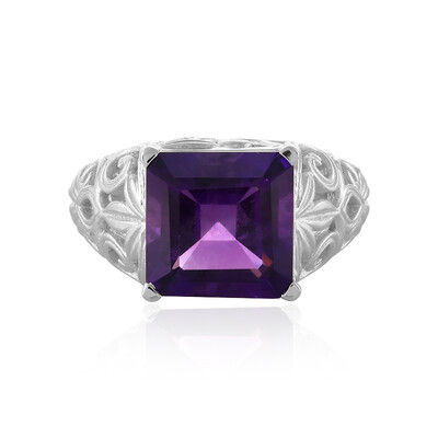 Zilveren ring met een Zambia-amethist