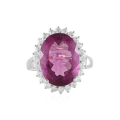 Zilveren ring met een Roze Fluoriet