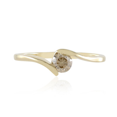 Gouden ring met een SI2 Champagne Diamant