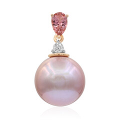 Gouden hanger met een Royal Pink Ming Parel (TPC)