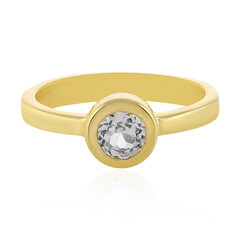 Zilveren ring met een witte topaas