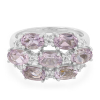 Zilveren ring met lavendel amethisten