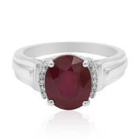 Zilveren ring met een Madagaskar Robijn