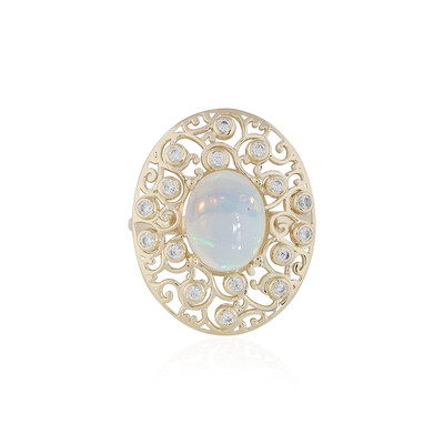 Gouden ring met een Welo-opaal (Ornaments by de Melo)