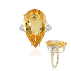 Gouden ring met een Madeira citrien
