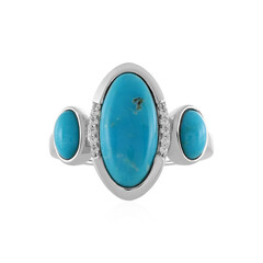 Zilveren ring met een turkoois