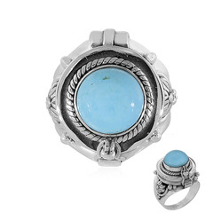 Zilveren ring met een Blauwe Kingman Mohave Turkoois